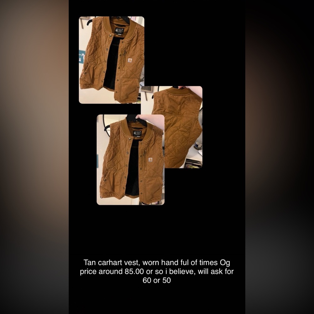 Brown tan Carhartt vest